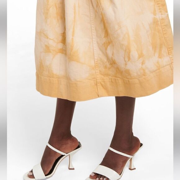 ULLA JOHNSON Blithe tie-dye denim midi dress - Picture 11 of 17